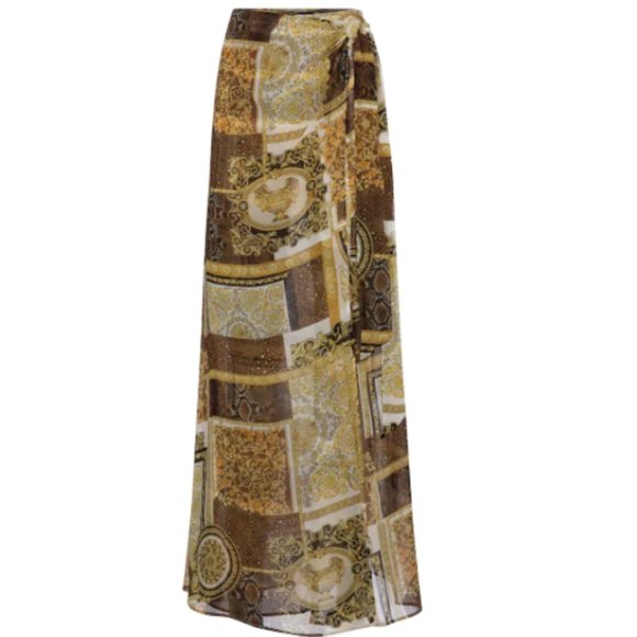 VERSACE Barocco Mosaic printed silk sarong